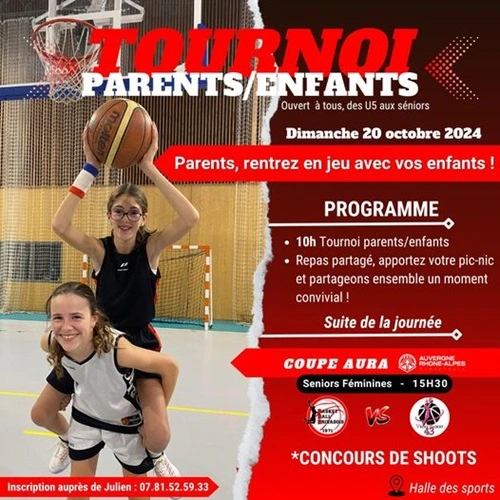 Venez participer au tournoi de basket de Brioude le 20 octobre 2024.