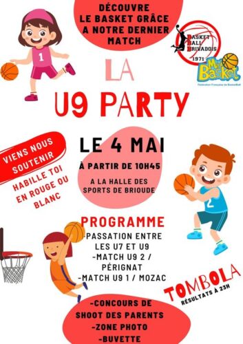 La U9 Party 2024 du Basket Ball Brivadois : la fête du mini basket !