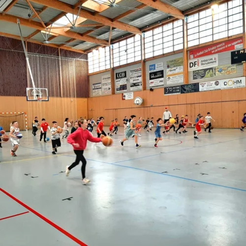 Nos enfants lors de la fête de l'école de Basket de Brioude.