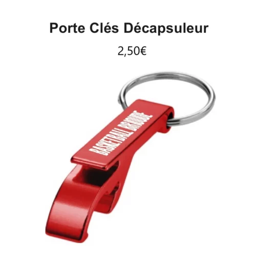 Porte clé décapsuleur Basketball Brivadois.